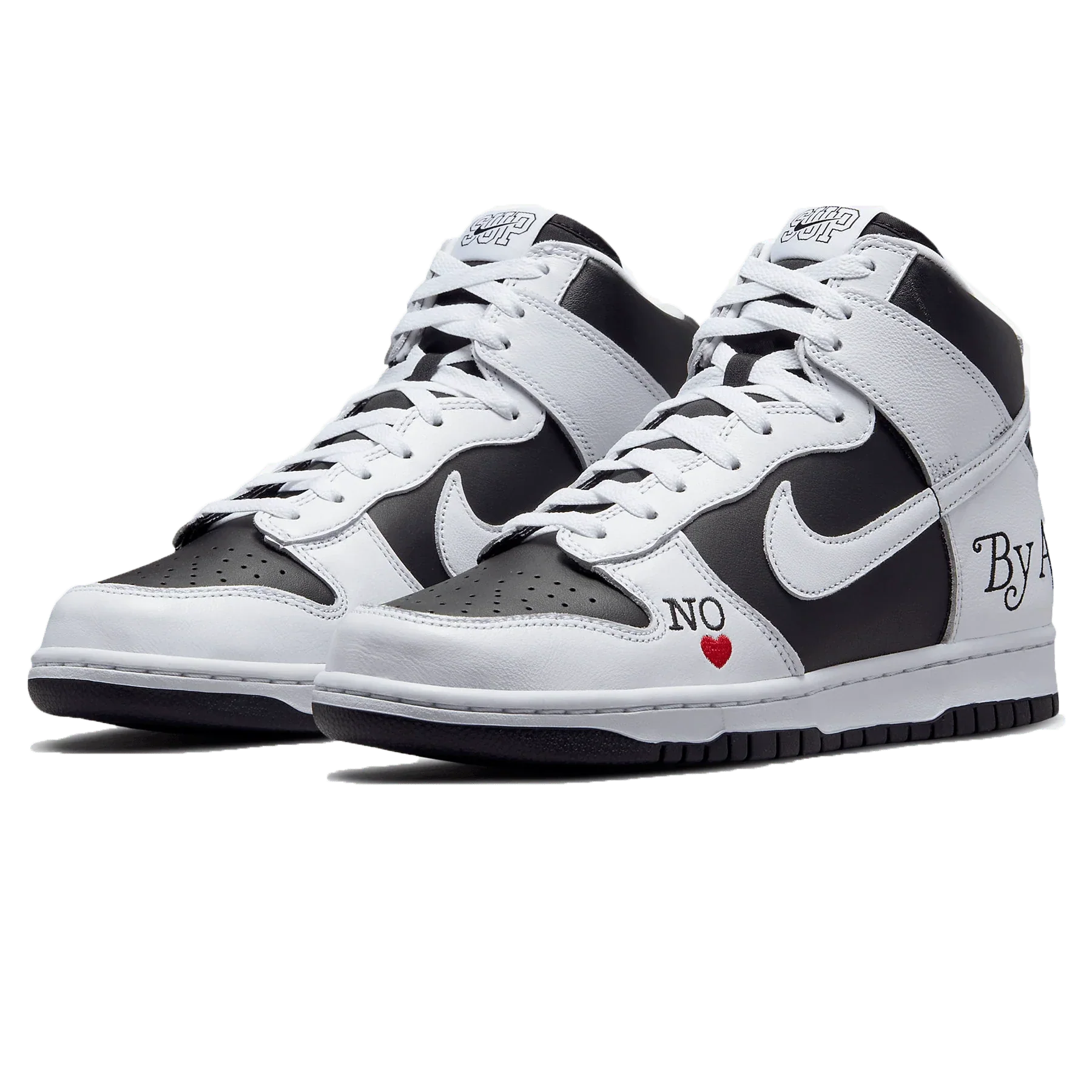 Nike SB x Supreme Dunk High 'By Any Means Black White'