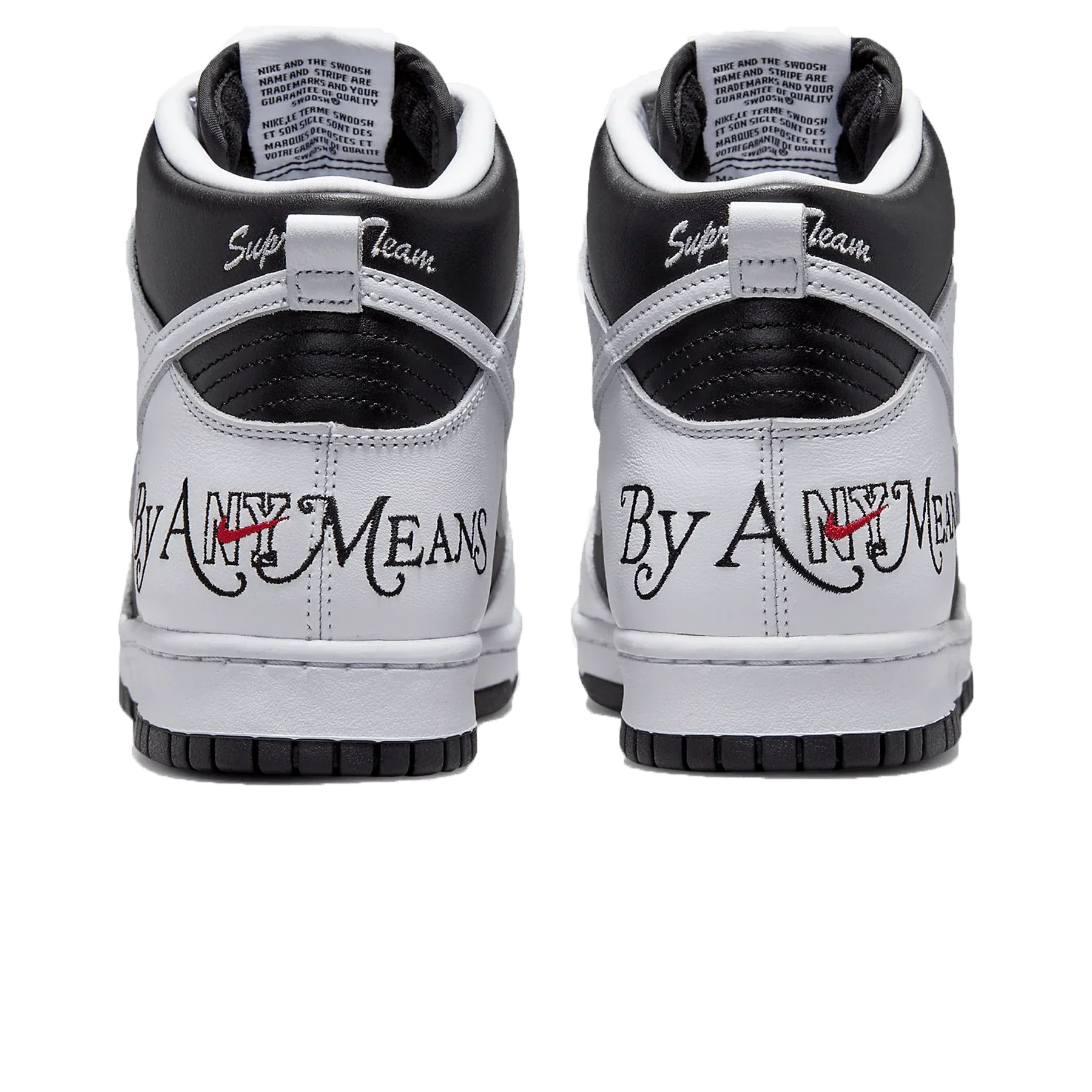 Nike SB x Supreme Dunk High 'By Any Means Black White'